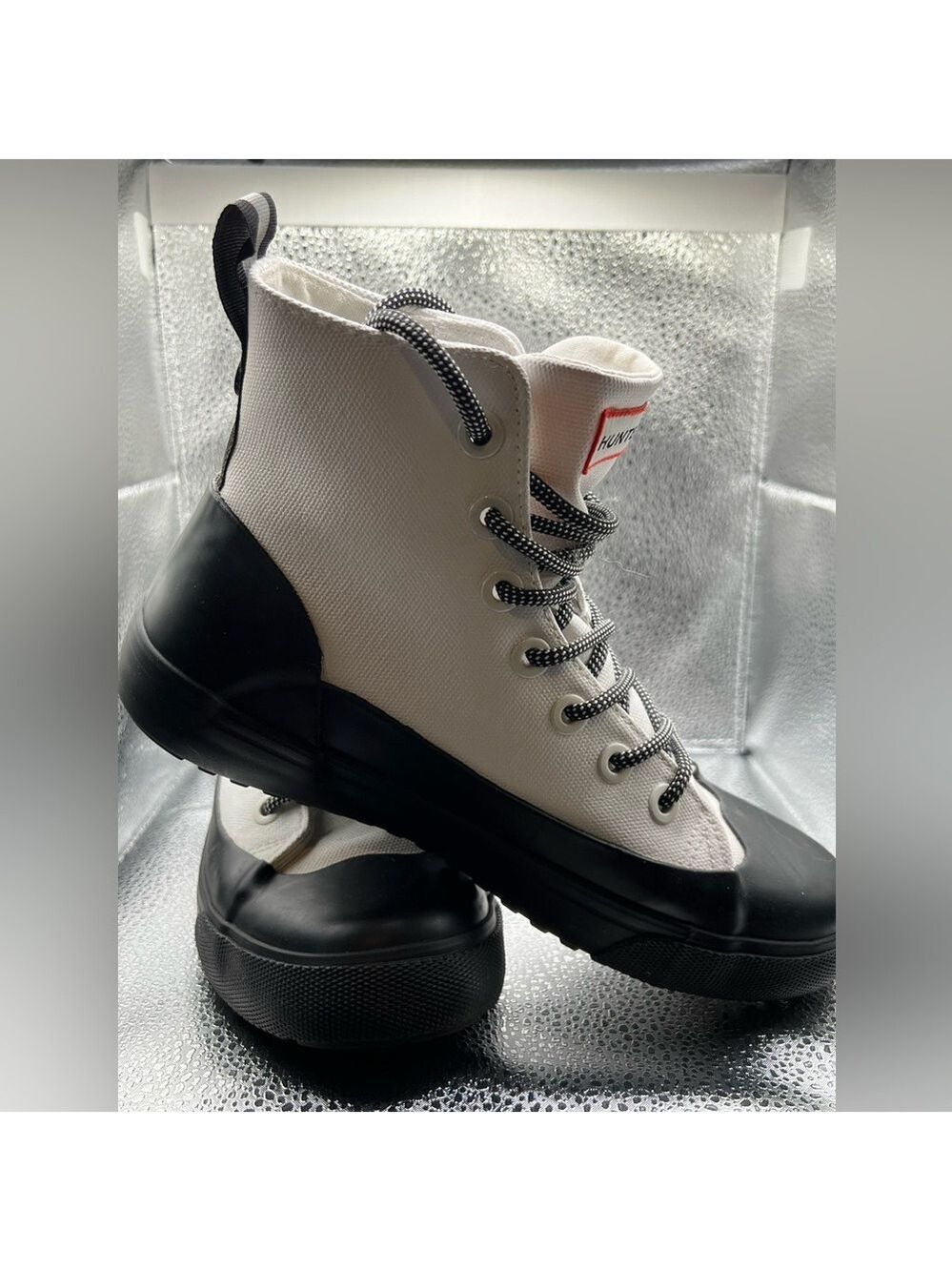 🎉HP🎉Hunter White and Black High-Top Sneakers - Picture 3 of 8